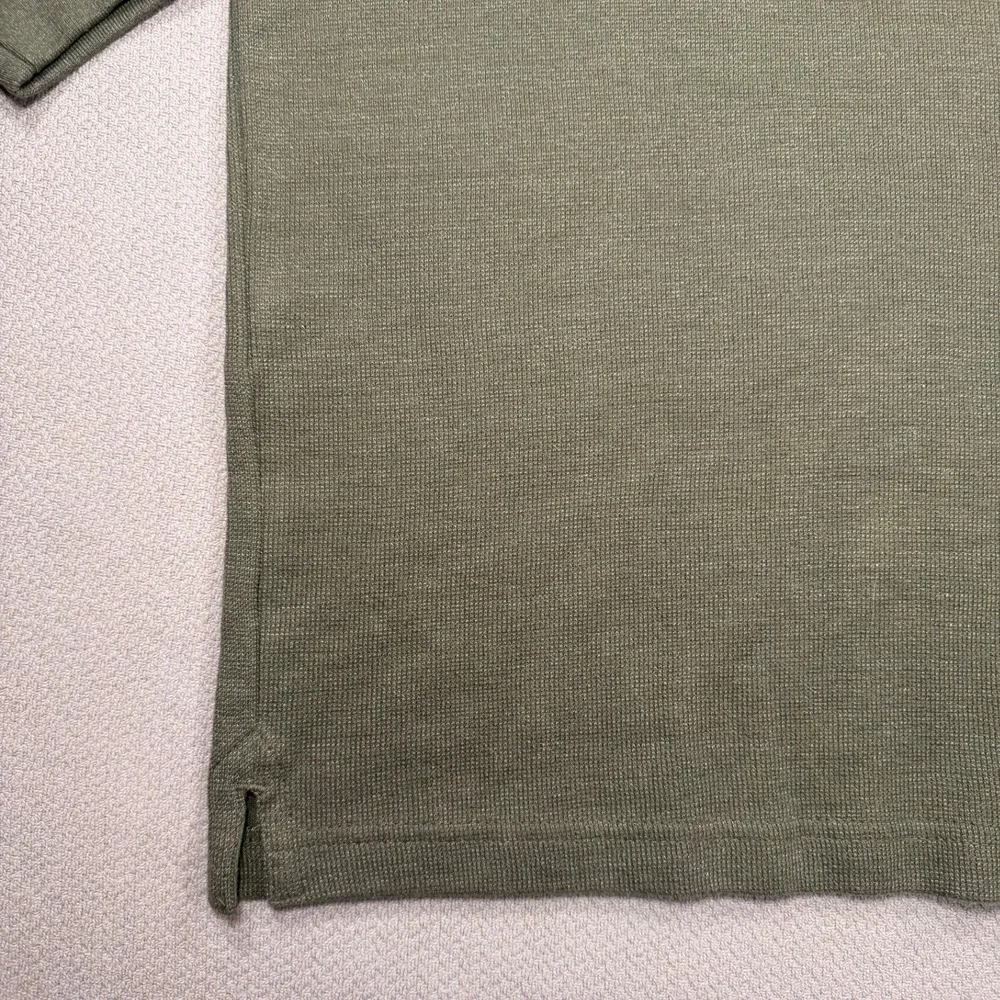 Chaps Ralph Lauren V-Neck Pullover XL Men Olive Green Sleeve Pocket Cotton